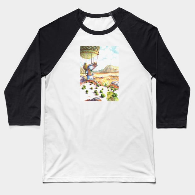 Adventure Bunny Baseball T-Shirt by Heiderbou